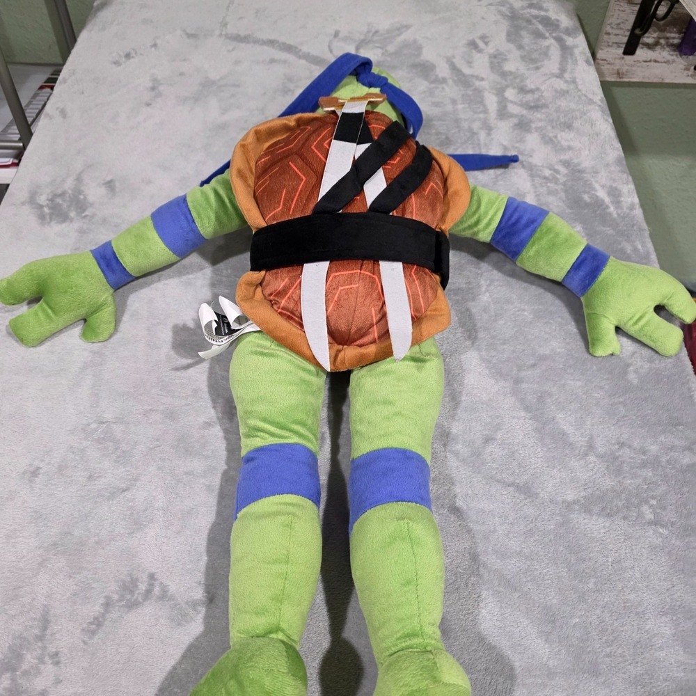 Teenage Mutant Ninja Turtle Mutant Mayhem Cartoon Leonardo‎ Plush 2023 - Picture 2 of 3